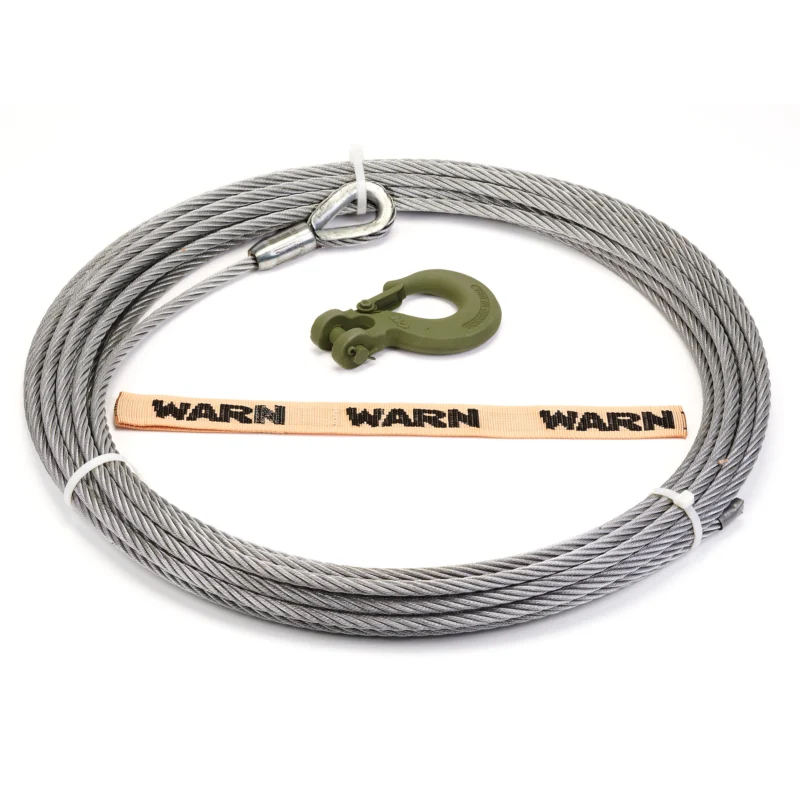 Warn 94280 - Wire Rope, Steel Hook
