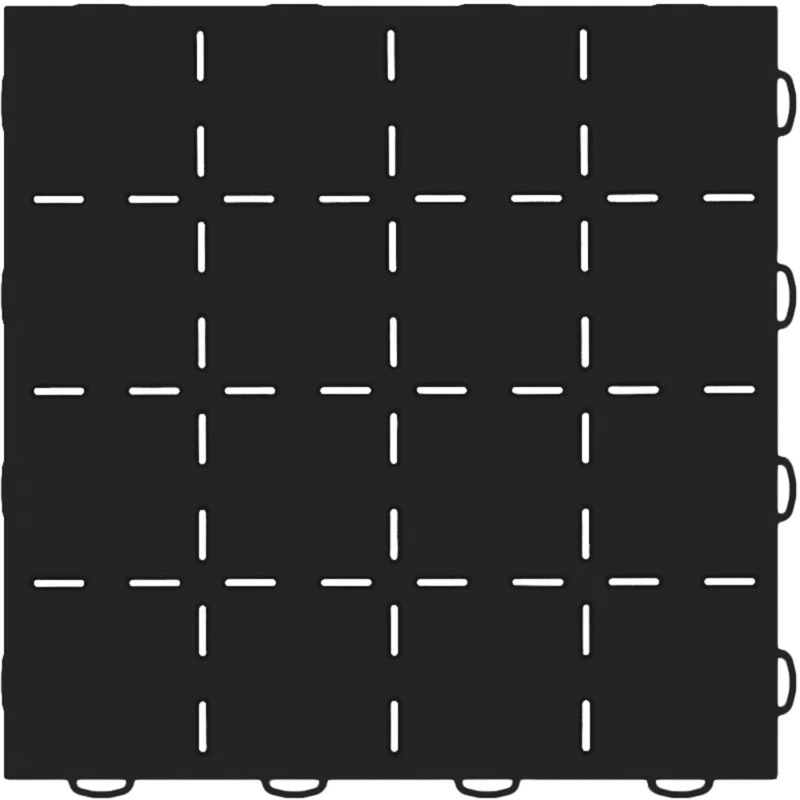 Weathertech 51T1212SS BK - Garage Floor Tiles, Black, Polypropylene